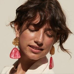 VALETStudio Betsy Earrings in Cherry NWT